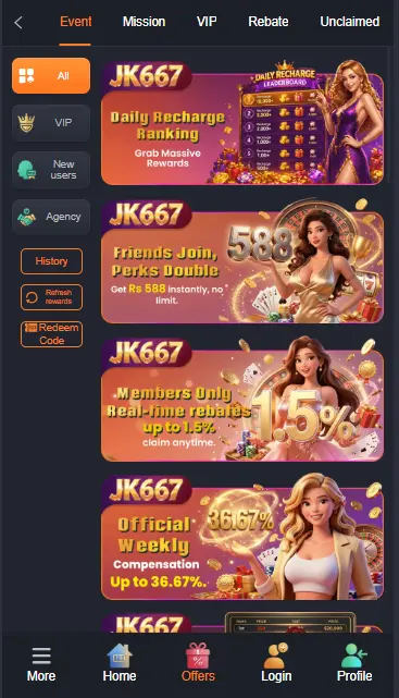 JK667 Game Bonuses